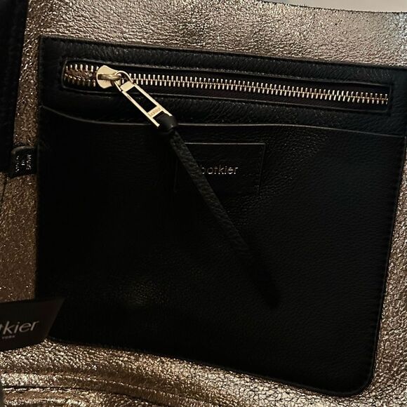 BOTKIER BLACK PEBBLE LEATHER SOHO ZIPPER TRIM TOTE SHOULDER BAG $298 - Picture 13 of 15